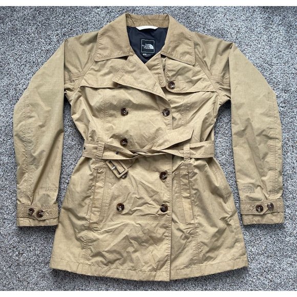 Women’s Medium The North Face Hyvent Belted Trench Coat Waterproof Rain Jacket - Picture 1 of 10
